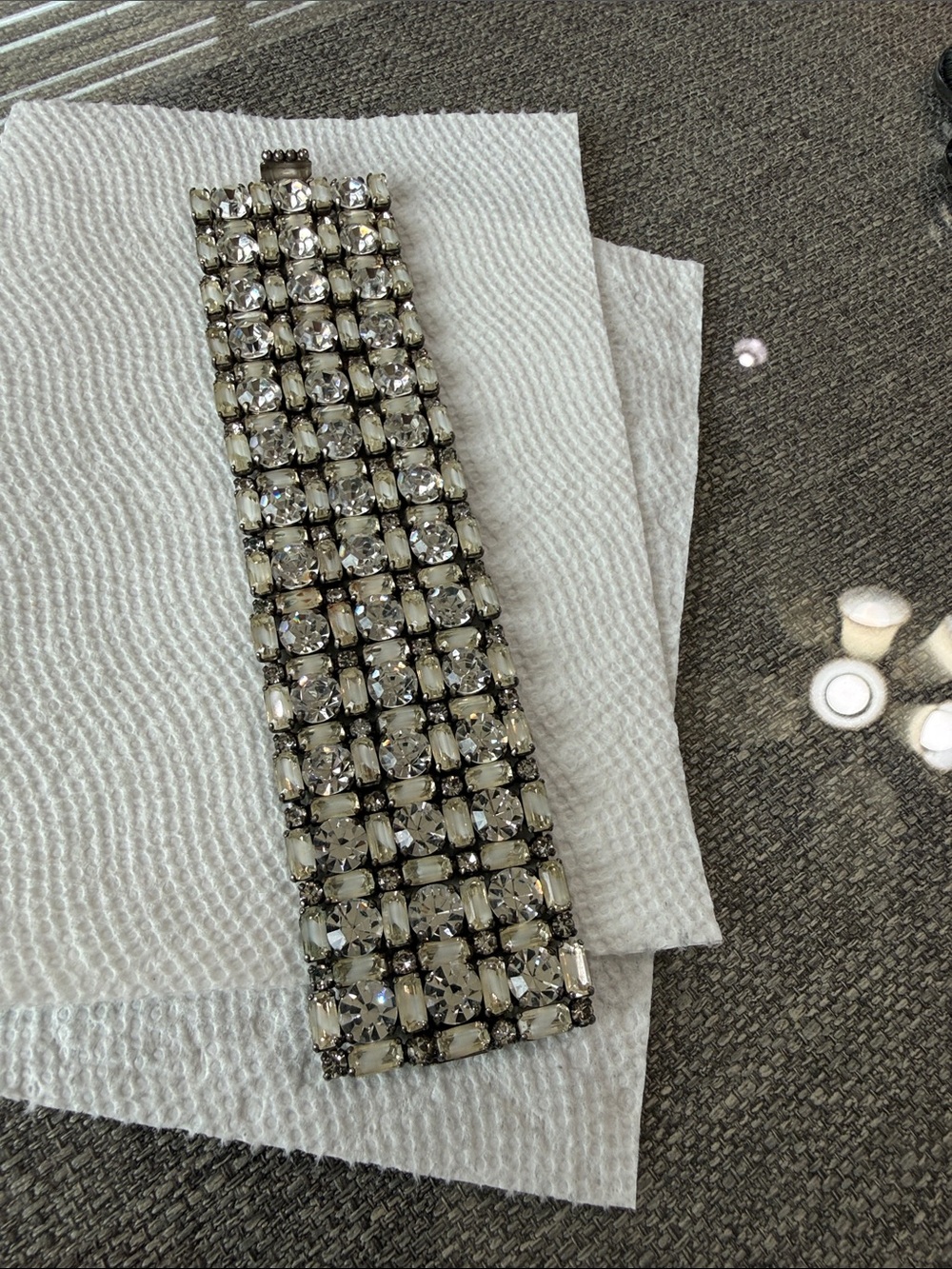 Vintage wide bracelet all Deluxe brand custom jewelry with beautiful rihnestones